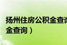 扬州住房公积金查询余额办法（扬州住房公积金查询）