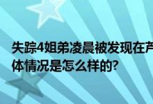 失踪4姐弟凌晨被发现在芦苇丛睡觉 因与父母起争执离家 具体情况是怎么样的?