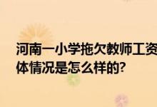 河南一小学拖欠教师工资无人上课 教育局：老师已到岗 具体情况是怎么样的?