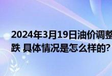 2024年3月19日油价调整最新消息：92号95号汽油是涨是跌 具体情况是怎么样的?