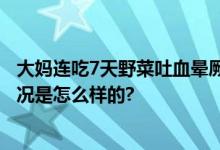 大妈连吃7天野菜吐血晕厥 网友：任何事都过犹不及 具体情况是怎么样的?