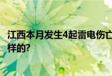 江西本月发生4起雷电伤亡事故 造成3死3伤 具体情况是怎么样的?