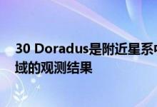 30 Doradus是附近星系中称为大麦哲伦星云的恒星形成区域的观测结果