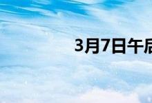 3月7日午后宁波建材上涨