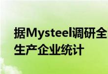 据Mysteel调研全国31家三元正极材料样本生产企业统计