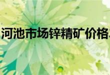 河池市场锌精矿价格20380-20480元/金属吨