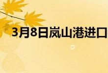 3月8日岚山港进口铁矿盘中价格小幅下跌