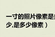 一寸的照片像素是多少（1寸照片的尺寸是多少,是多少像素）