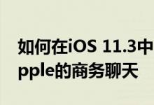 如何在iOS 11.3中的iPhone或iPad上使用Apple的商务聊天