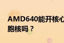 AMD640能开核心吗？解决它！你能打开细胞核吗？