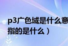 p3广色域是什么意思（苹果的P3广色域显示指的是什么）