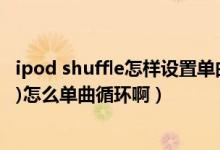 ipod shuffle怎样设置单曲循环（苹果iPodshuffle4（2GB)怎么单曲循环啊）