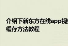 介绍下新东方在线app视频加载慢怎么办及新东方在线app缓存方法教程