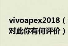 vivoapex2018（vivoAPEX2019正式发布对此你有何评价）