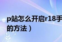 p站怎么开启r18手机版（p站开启r18手机版的方法）