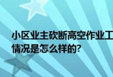 小区业主砍断高空作业工人绳索 楼栋有32层110米高 具体情况是怎么样的?