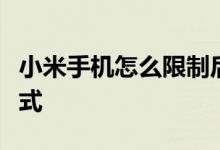 小米手机怎么限制后台应用进程和开启省电模式