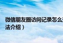 微信朋友圈访问记录怎么查看（微信朋友圈访问记录查看方法介绍）