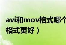 avi和mov格式哪个文件大（AVI和MOV那种格式更好）