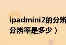 ipadmini2的分辨率在哪里看（iPadmini2分辨率是多少）