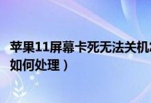 苹果11屏幕卡死无法关机怎么办（苹果11屏幕卡死无法关机如何处理）