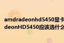 amdradeonhd5450显卡性能（硬件升級原來显卡为ATIRadeonHD5450应该选什么显卡）