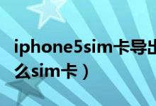 iphone5sim卡导出通讯录（iphone5是用什么sim卡）