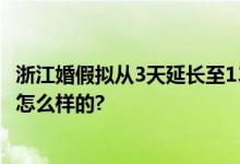 浙江婚假拟从3天延长至13天 网友：结婚结早了 具体情况是怎么样的?