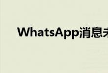 WhatsApp消息未显示解决问题的提示