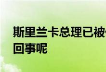 斯里兰卡总理已被任命为代理总统 这是怎么回事呢