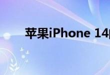 苹果iPhone 14的入门成本有望上升