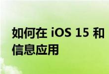 如何在 iOS 15 和 iPadOS 15 上安装和管理信息应用